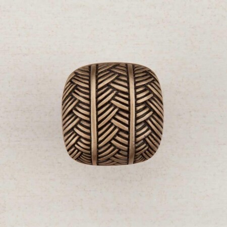 Acorn Mfg Artisan Collection Woven Square Knob, Museum Gold DQEGP